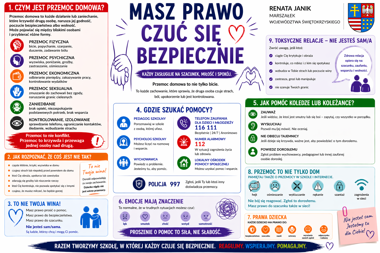 masz prawo czuc sie bezpiecznie plakat